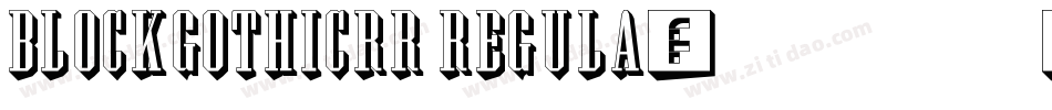 BlockGothicRR Regula字体转换